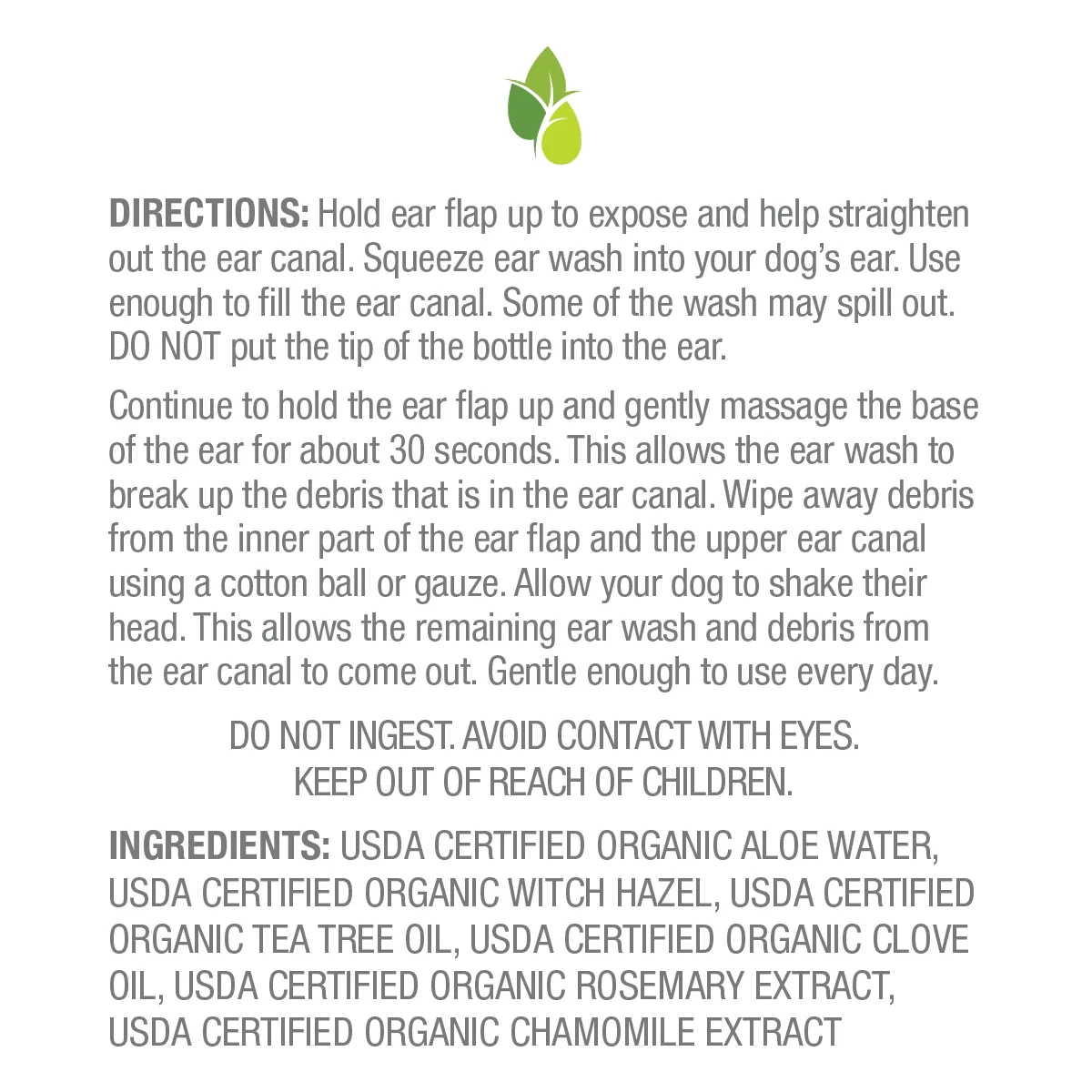 Pure And Natural Pet Organic Ear Wash For Dogs, 8-oz - Image 2