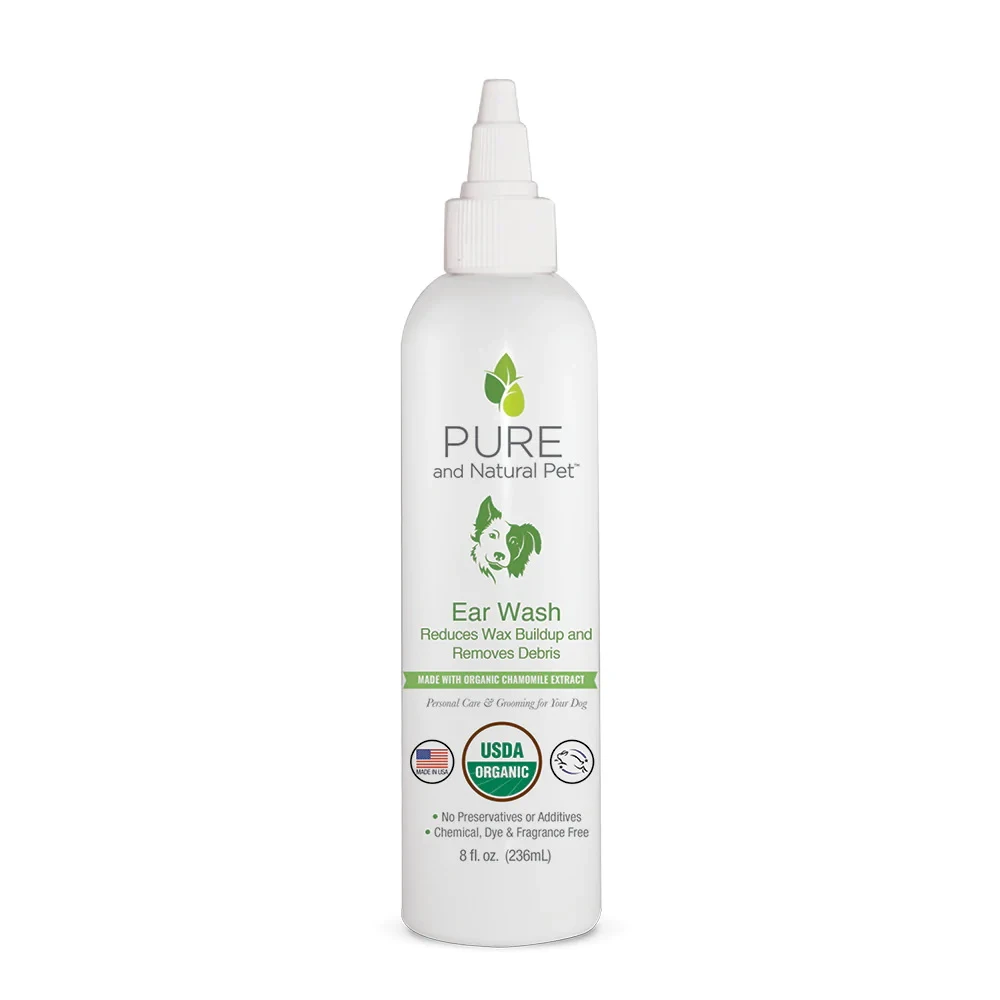Pure And Natural Pet Organic Ear Wash For Dogs, 8-oz