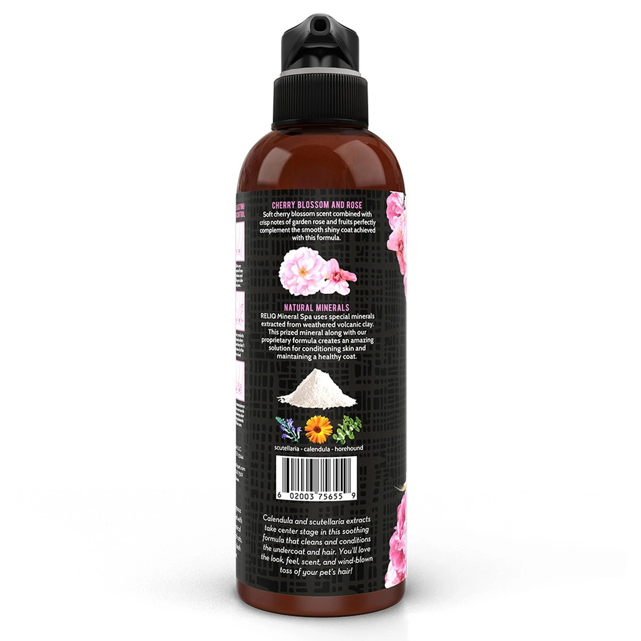 Reliq Cherry Blossom Mineral Spa Shampoo For Dogs, 16.9-oz - Image 2