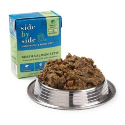 Side By Side Neutral Beef & Salmon Stew Dog Food, 12.5-oz, Case Of 12