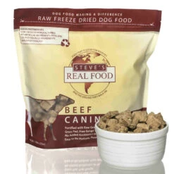 Steve's Real Food Beef Recipe Freeze-Dried Dog & Cat Food, 1.25 Lb Bag
