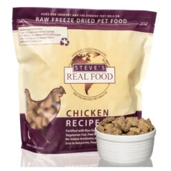 Steve's Freeze Dried Chicken Recipe Dog & Cat Food, 1.25-lb Bag
