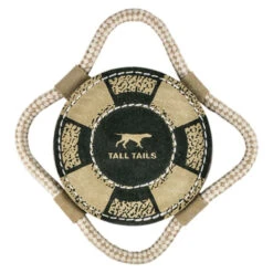 Tall Tails Lifebuoy Tug Leather & Wool Dog Toy