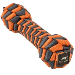 Tall Tails Orange Braided Bone Dog Toy, 9"