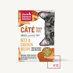 The Honest Kitchen Grain-Free Beef & Chicken Pate Wet Cat Food, 5.5-oz, Case Of 12