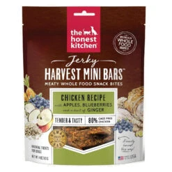 The Honest Kitchen Jerky Harvest Mini Bars Chicken Recipe With Apples & Blueberries Dog Treats