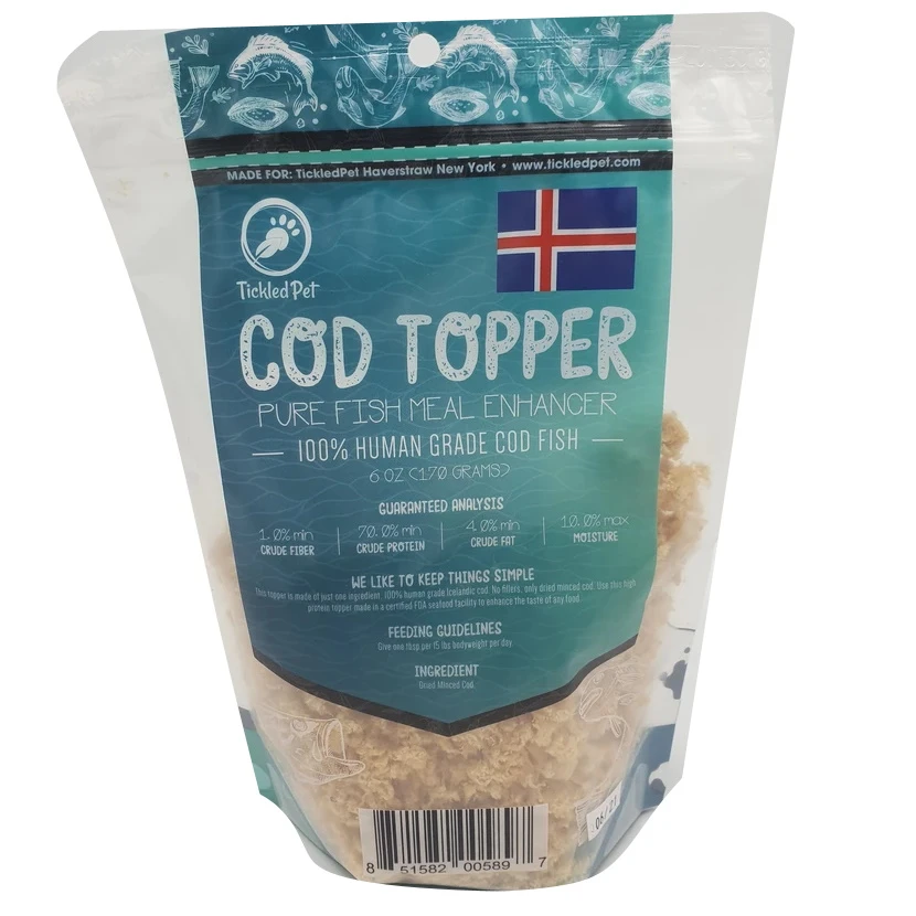 Tickled Pet Icelandic Cod Dog Food Topper, 6-oz Bag - Image 2