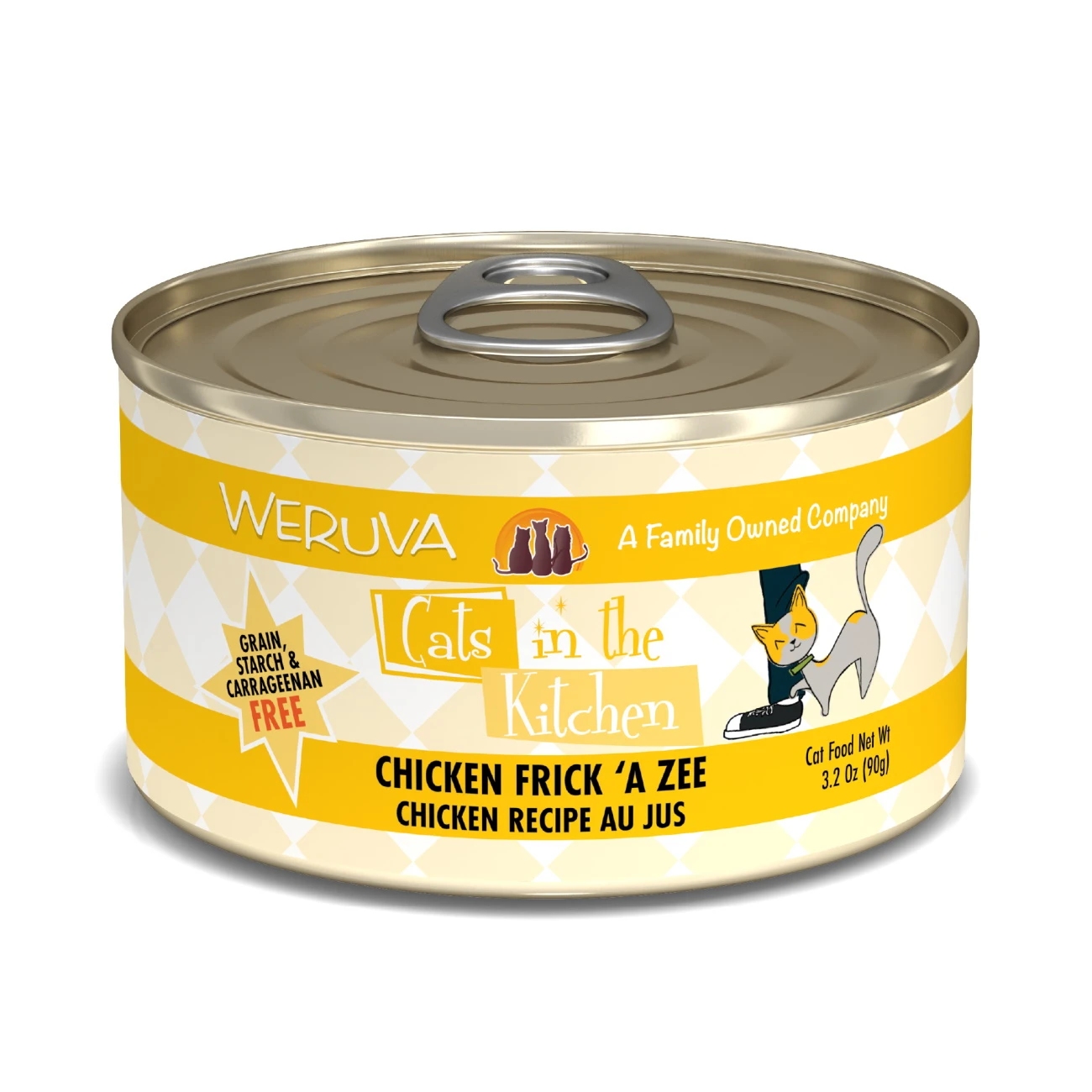 Weruva Cats In The Kitchen Chicken Frick 'A Zee Chicken Recipe Au Jus Grain-Free Canned Cat Food, 3.2-oz, Case Of 24