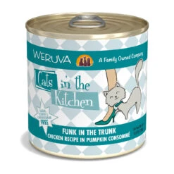 Weruva Cats In The Kitchen Funk In The Trunk Chicken In Pumpkin Consomme Grain-Free Canned Cat Food, 10-oz, Case Of 12