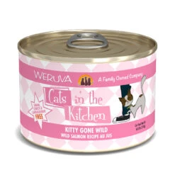 Weruva Cats In The Kitchen Kitty Gone Wild Salmon Au Jus Grain-Free Canned Cat Food, 6-oz, Case Of 24