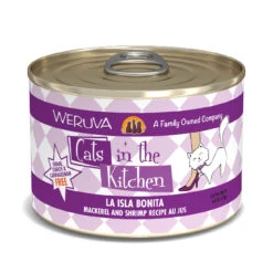 Weruva Cats In The Kitchen La Isla Bonita Mackerel & Shrimp Au Jus Grain-Free Canned Cat Food, 6-oz, Case Of 24