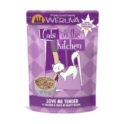 Weruva Cats In The Kitchen Love Me Tender Chicken & Duck Recipe Grain-Free Cat Food Pouches, 3-oz Pouch, Case Of 12