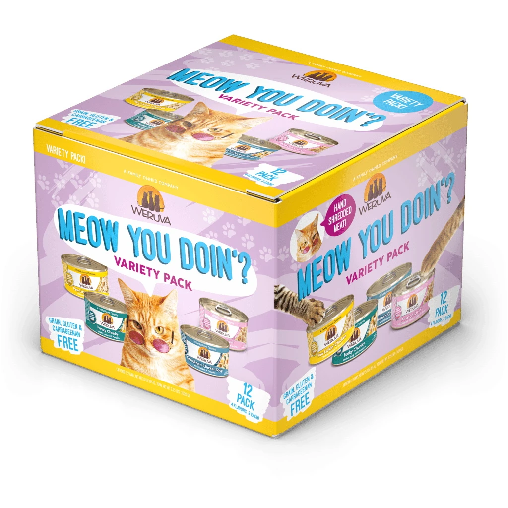 Weruva Classic Cat Food, Meow Ya Doin'! Variety Pack Canned Cat Food, 3-oz Can, Case Of 12 - Image 2