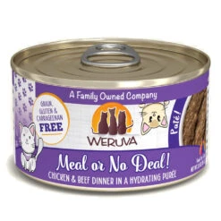 Weruva Classic Cat Meal Or No Deal Chicken & Beef Pate Canned Cat Food, 3-oz Can, Case Of 12