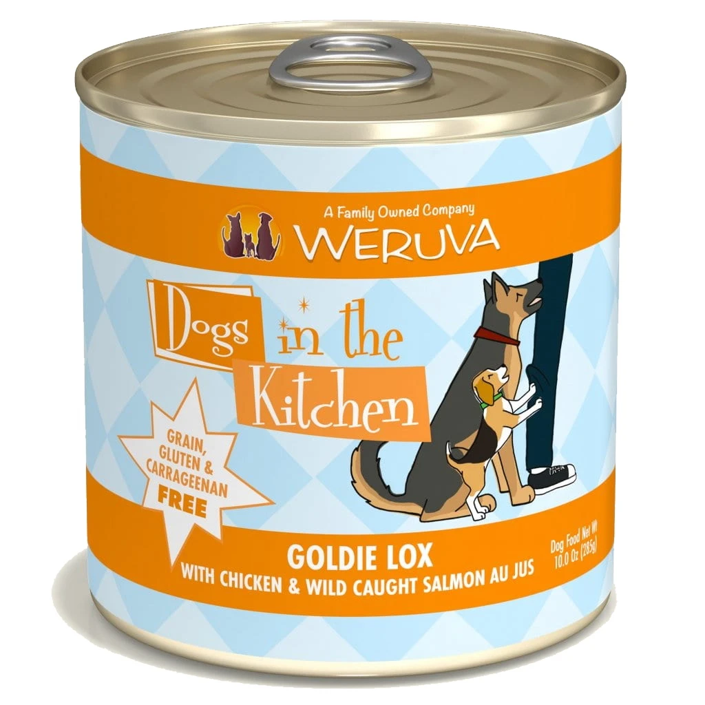 Weruva Dogs In The Kitchen Goldie Lox With Chicken & Wild Caught Salmon Au Jus Canned Dog Food, 10-oz Can, Case Of 12