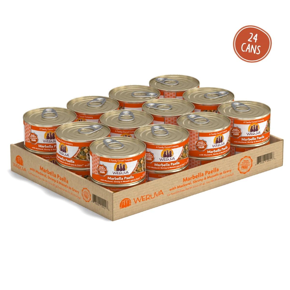 Weruva Marbella Paella With Mackerel, Shrimp & Mussels Grain-Free Canned Cat Food, 3-oz Can, Case Of 24 - Image 2