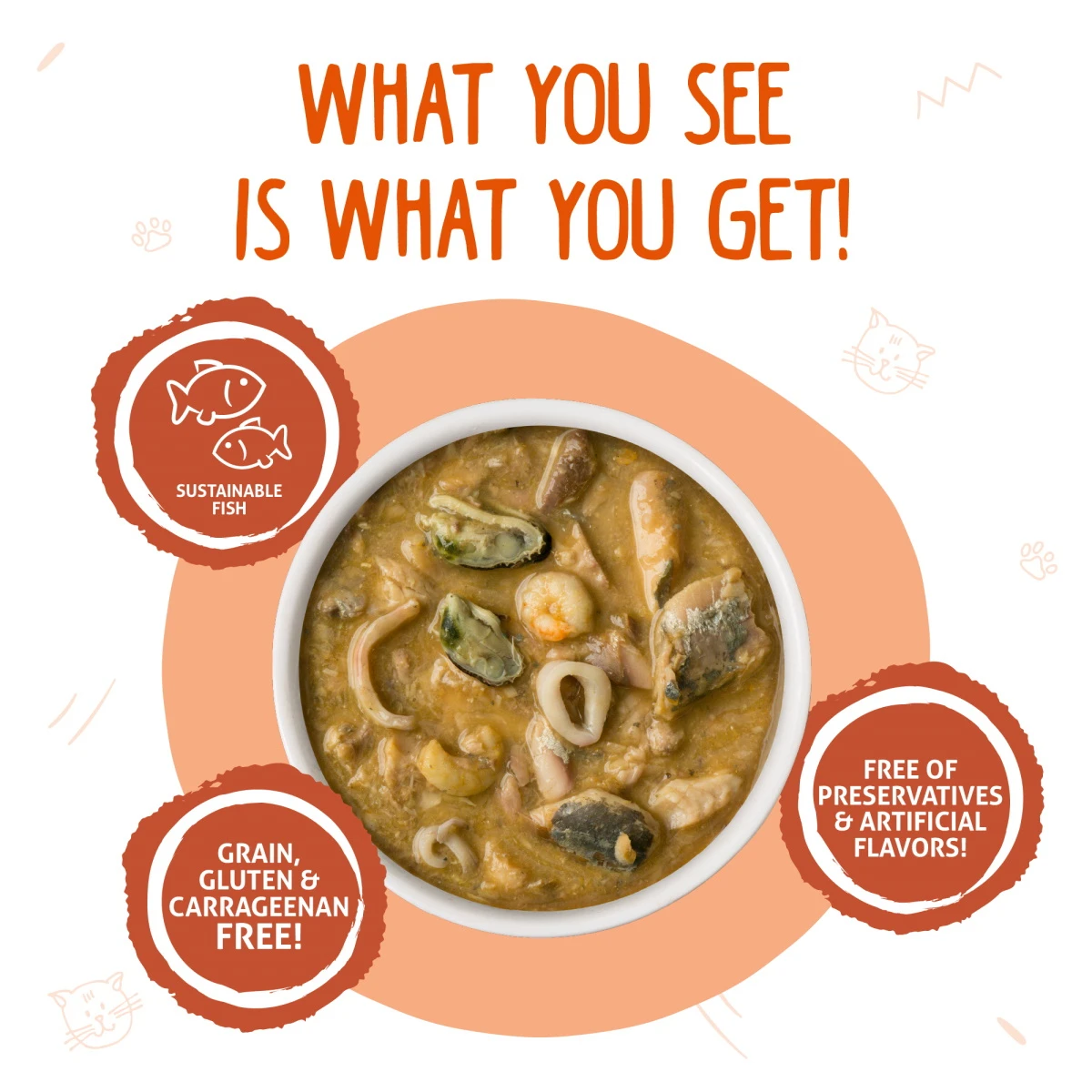 Weruva Marbella Paella With Mackerel, Shrimp & Mussels Grain-Free Canned Cat Food, 3-oz Can, Case Of 24 - Image 3