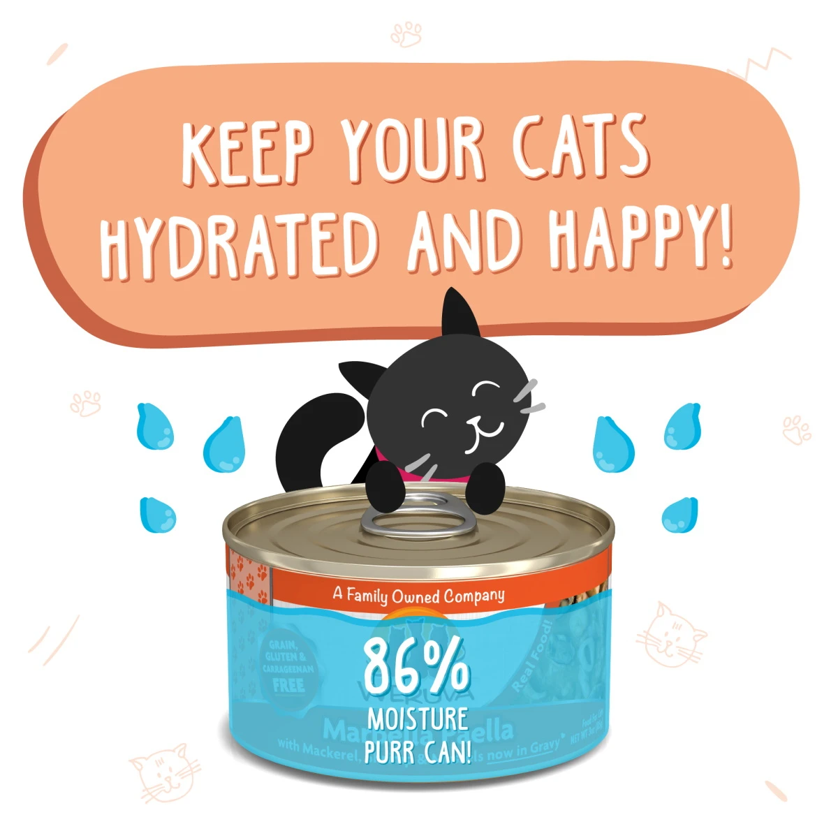 Weruva Marbella Paella With Mackerel, Shrimp & Mussels Grain-Free Canned Cat Food, 3-oz Can, Case Of 24 - Image 4