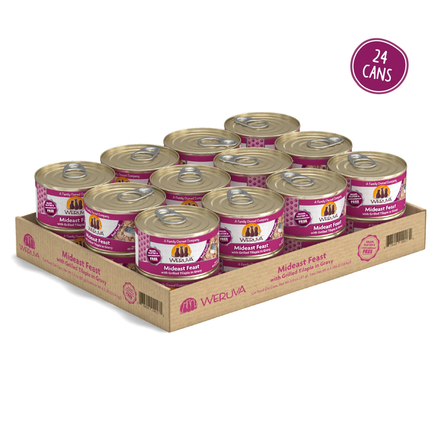 Weruva Mideast Feast With Grilled Tilapia In Gravy Grain-Free Canned Cat Food, 3-oz Can, Case Of 24 - Image 2