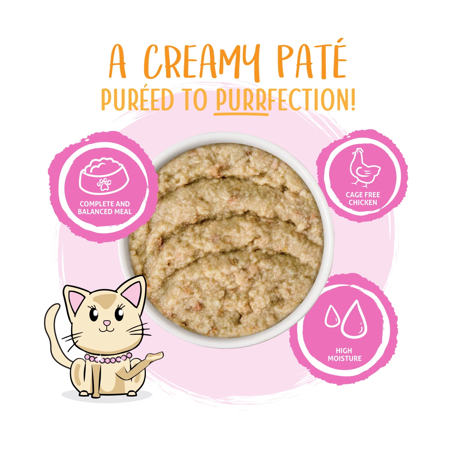 Weruva Slide N' Serve Meal Of Fortune Chicken Breast Pate Grain-Free Cat Food Pouches, 2.8-oz Pouch Case Of 12 - Image 3